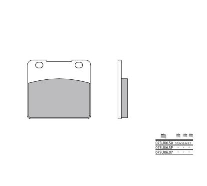 Plaquettes de frein BREMBO - 07SU06 SP - Métal fritté
