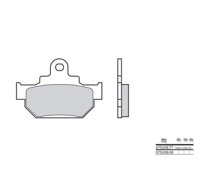 Plaquettes de frein BREMBO - 07SU08 08 - Organique