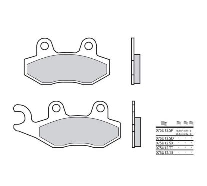 PLaquettes de frein BREMBO - 07SU12 SP - Métal fritté