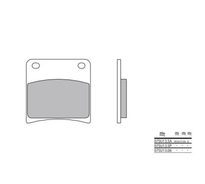 Plaquettes de frein BREMBO - 07SU13 SA - Métal fritté