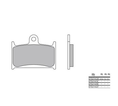 Plaquettes de frein BREMBO - 07SU14 RC - Carbone ceramique racing