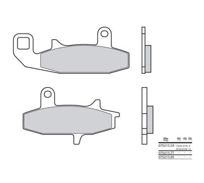 Plaquettes de frein BREMBO - 07SU15 SA - Métal fritté