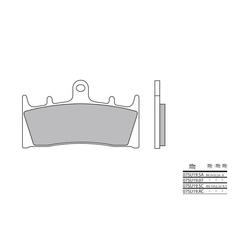 Plaquettes de frein BREMBO - 07SU19 SA - Métal fritté