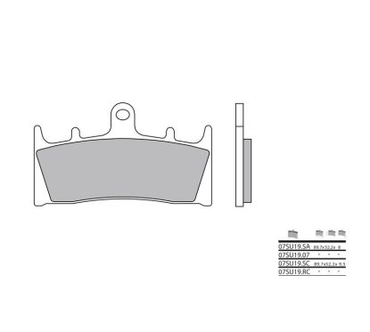Plaquettes de frein BREMBO - 07SU19 SC - Métal fritté