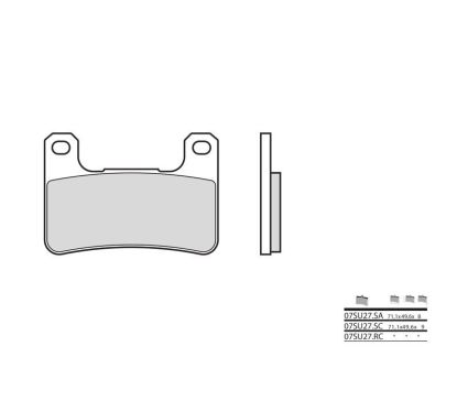 Plaquettes de frein BREMBO - 07SU27 SA - Métal fritté