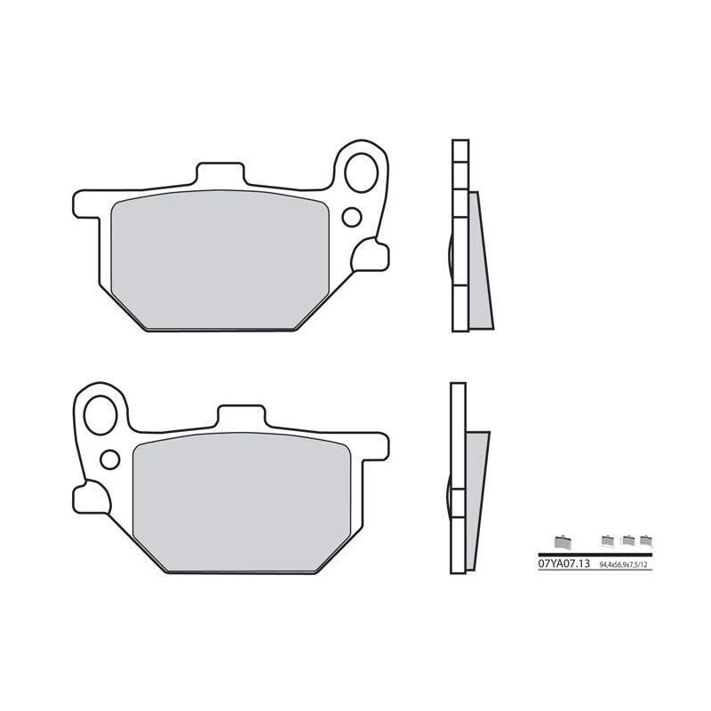 Plaquettes de frein BREMBO - 07YA07 13 - Organique