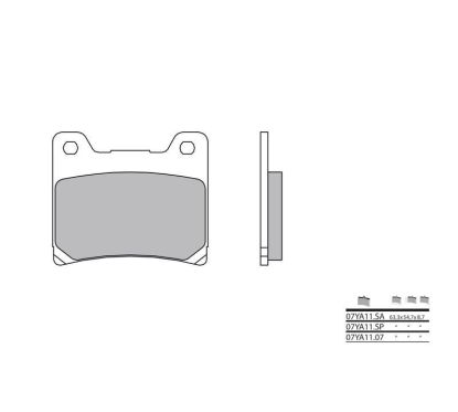 Plaquettes de frein BREMBO - 07YA11 SA - Métal fritté