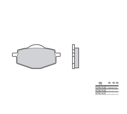 Plaquettes de frein BREMBO - 07YA14 07 - Organique