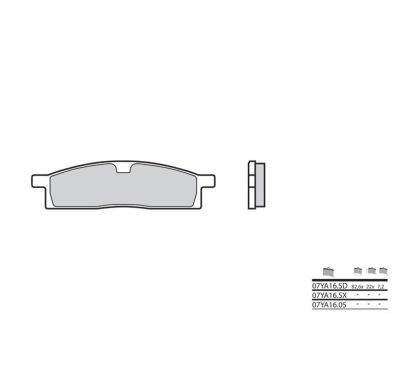 Plaquettes de frein BREMBO - 07YA16 SX - Métal fritté racing