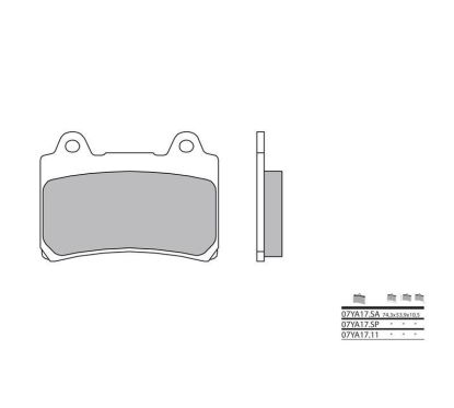 Plaquettes de frein BREMBO - 07YA17 SP - Métal fritté