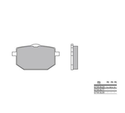 Plaquettes de frein BREMBO - 07YA18 SA - Métal fritté