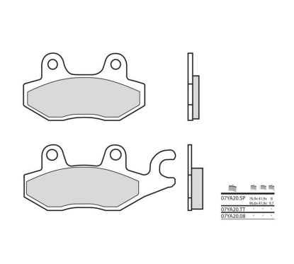 Plaquettes de frein BREMBO - 07YA20 SP - Métal fritté