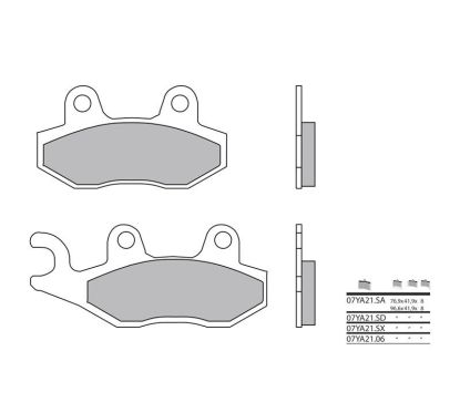 Plaquettes de frein BREMBO - 07YA21 SA - Métal fritté