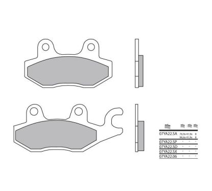 Plaquettes de frein BREMBO - 07YA22 SA - Métal fritté