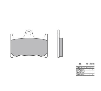 Plaquettes de frein BREMBO - 07YA23 07 - Organique