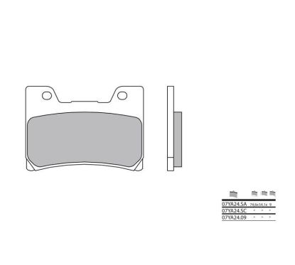 Plaquettes de frein BREMBO - 07YA24 SA - Métal fritté