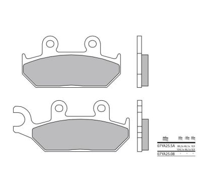 Plaquettes de frein BREMBO - 07YA25 SA - Métal fritté