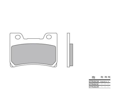 Plaquettes de frein BREMBO - 07YA26 SA - Métal fritté