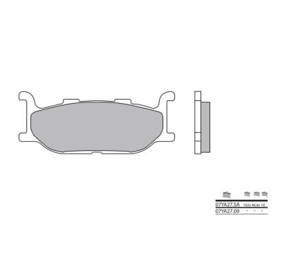 Plaquettes de frein BREMBO - 07YA27 SA - Métal fritté