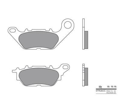 Plaquettes de frein BREMBO - 07YA28 CC - Organique