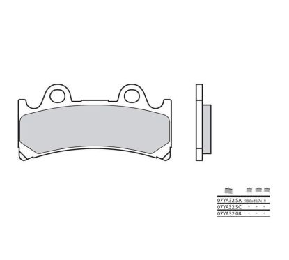 Plaquettes de frein BREMBO - 07YA32 SA - Métal fritté