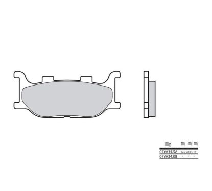 Plaquettes de frein BREMBO - 07YA34 SA - Métal fritté