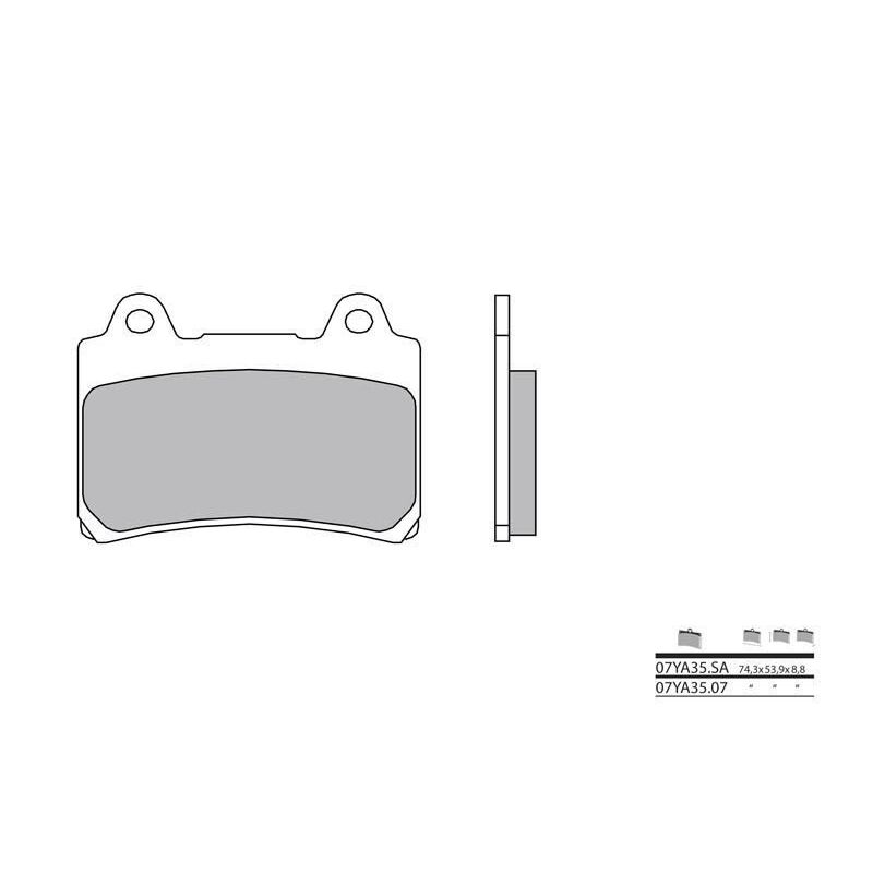 Plaquettes de frein BREMBO - 07YA35 07 - Organique
