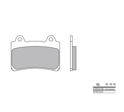 Plaquettes de frein BREMBO - 07YA35 SA - Métal fritté