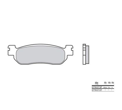 Plaquettes de frein BREMBO - 07YA37 SP - Métal fritté