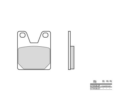 Plaquettes de frein BREMBO - 07YA38 SP - Métal fritté