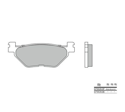 Plaquettes de frein BREMBO - 07YA39 SP - Métal fritté