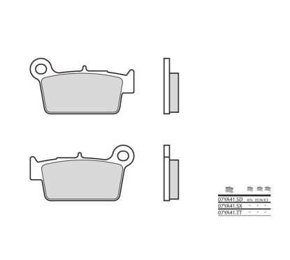 Plaquettes de frein BREMBO - 07YA41 SD - Métal fritté