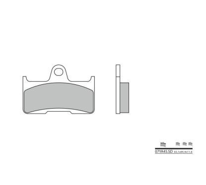 Plaquettes de frein BREMBO - 07YA45 SD - Métal fritté