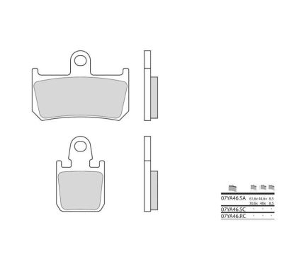 Plaquettes de frein BREMBO - 07YA46 RC - Carbone ceramique racing