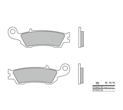 Plaquettes de frein BREMBO - 07YA47 SD - Métal fritté