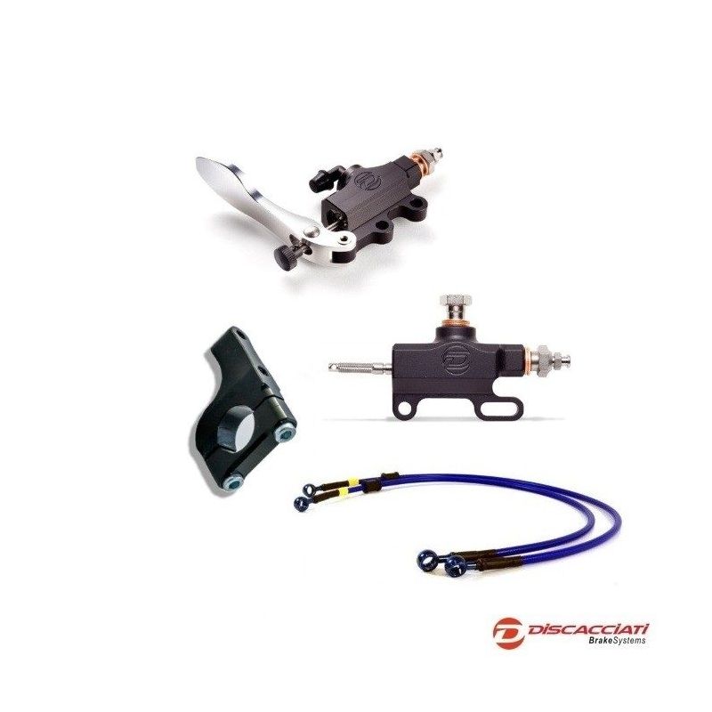 Kit Complet Frein au pouce ø13mm DISCACCIATI avec durites aviation Kit Complet Frein au pouce ø13mm DISCACCIATI avec durites aviation