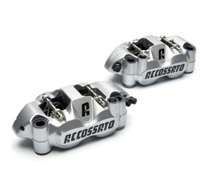 2x Etriers ACCOSSATO Monobloc Forgé - "Color" 4 pistons 34mm - 108mm