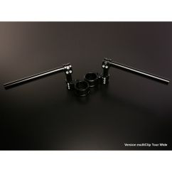 Demi Guidon ABM MultiClip - 25,4mm - Ø50mm - Rehausse : +40/+70mm (TOUR) - Wide Version