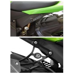 Kit suppression repose-pieds arrière R&G RACING noir Kawasaki ZX6R/RR