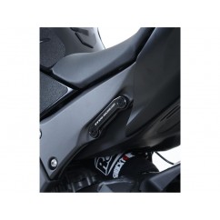 Cache-orifice R&G RACING pour repose-pied arrière-gauche alu noir Kawasaki ZX-10R