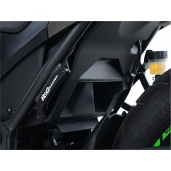 Cache-orifice repose-pieds arrière R&G RACING gauche noir Kawasaki