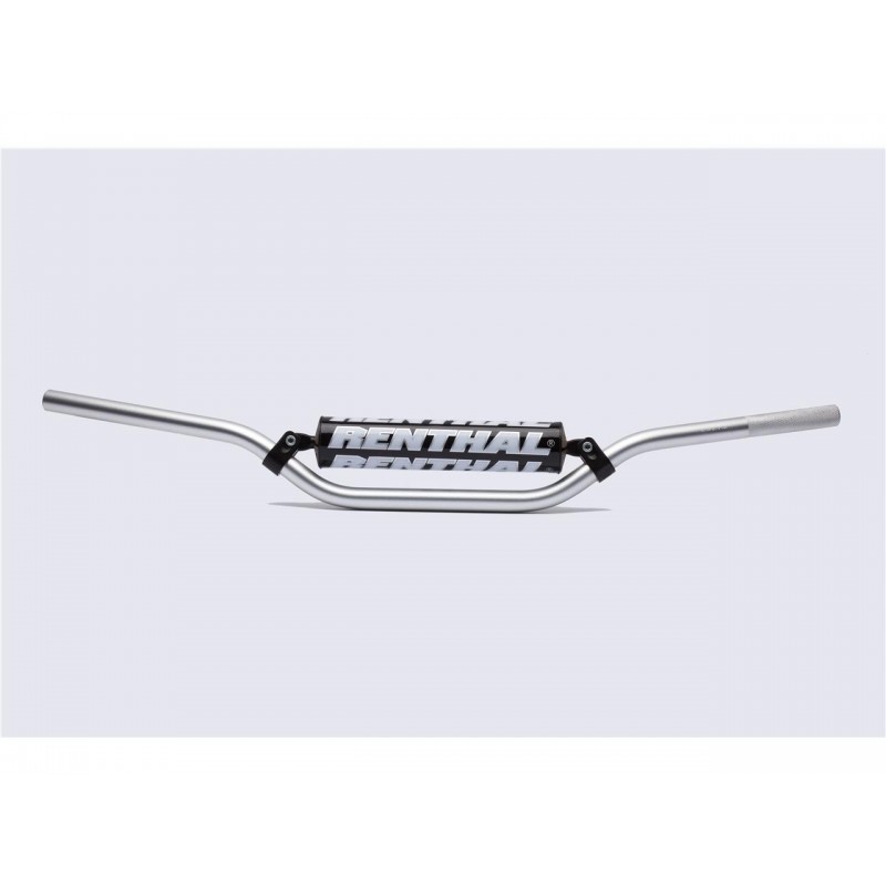 Guidon Ø22,2mm avec barre RENTHAL Classic Enduro High argent/mousse noire