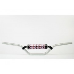 Guidon Ø22,2mm avec barre RENTHAL Classic Mini MX RC argent/mousse noire Yamaha YZ85