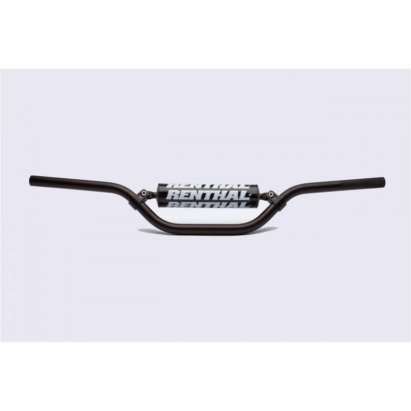 Guidon Ø22,2mm avec barre RENTHAL Classic Mini MX 50CC Playbike noir/mousse noire