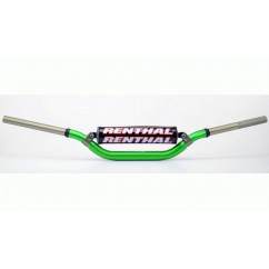 Guidon Ø28,6mm avec barre RENTHAL Twinwall replica Reed/Windham vert/mousse noire