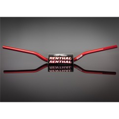 Guidon Ø28,6mm sans barre RENTHAL Fatbar® Enduro rouge Honda CRF450R/RX