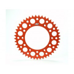 Couronne RENTHAL Ultralight™ 48 dents alu anti-boue pas 520 type 224U orange