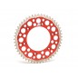 Couronne RENTHAL Twinring® 48 dents Ultra-light anti-boue anodisé dur pas 520 type 1540 rouge