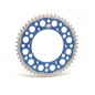 Couronne RENTHAL Twinring® 50 dents Ultra-light anti-boue anodisé dur pas 520 type 1500 bleu