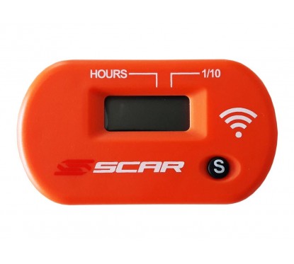 Compteur d'heures SCAR Sans-fil avec Velcro orange 